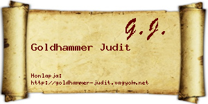 Goldhammer Judit névjegykártya